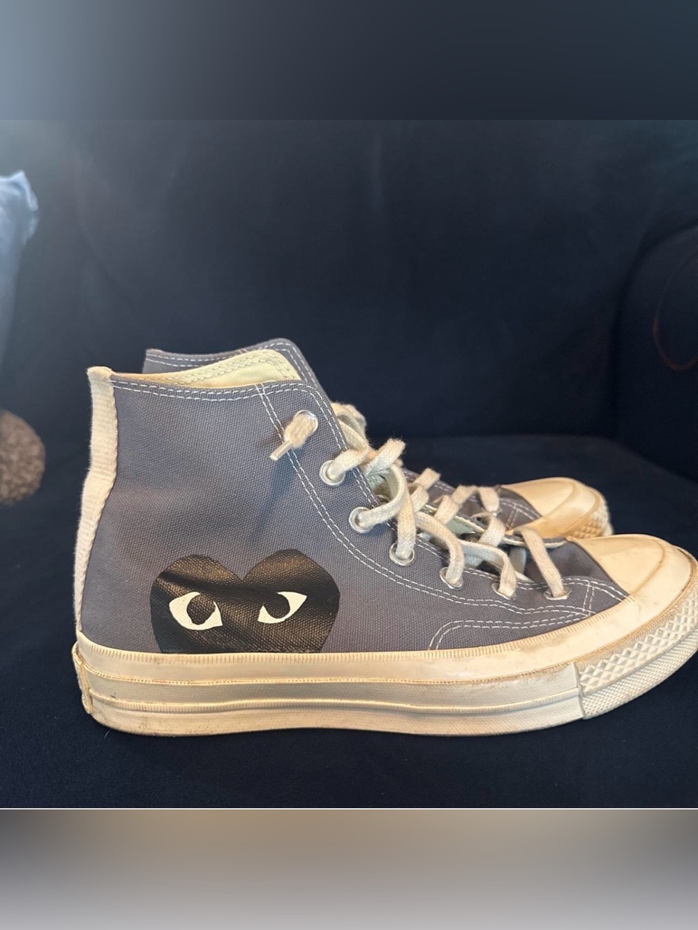 CDG woman's converse blue and black